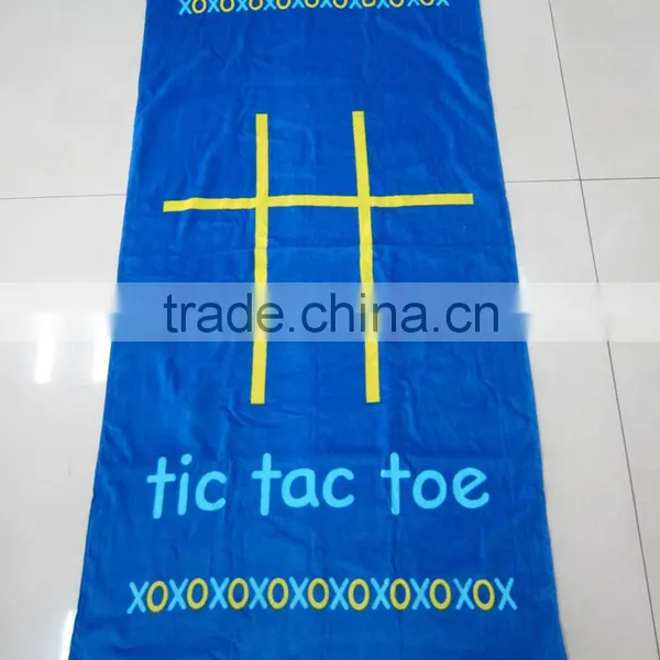Reactive Printed Tic Tac Toe Game Towel/customer Printed Game Beach Towel XO Game Towel Printed Quality Choice photo-2