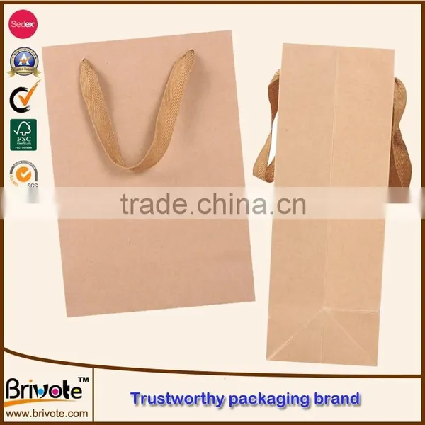 Shopping Paper Bag/Brown Paper Shopping Bag Brand Name/Kraft Paper Shopping Packaging Bag photo-3