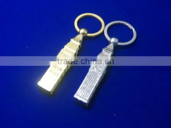 Big Ben Building Charm Souvenir British Style Super Light Movable Keychain Keyring photo-4