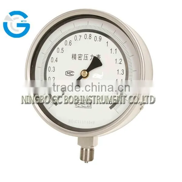 High Quality All Stainless Steel Test Accurate Type Pressure Gauge