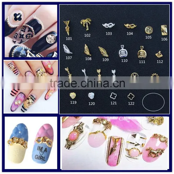 Arrow Leaf Winebottle Design Small Size Metal Jewelry for Nail Art Club photo-2