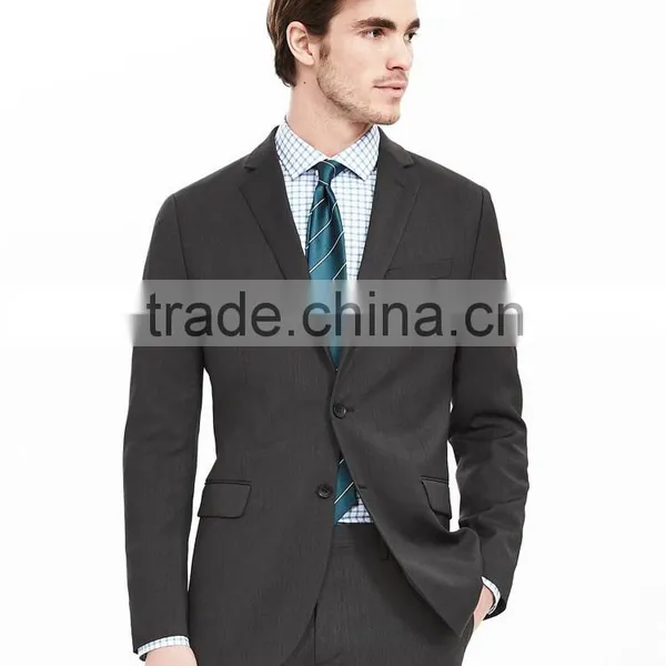 2016 Fashion Men's Black Business Suit Slim Fit photo-2