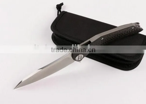 OEM S35V Handmade Military Hunting Knife Wth TC4 Titanium Alloy Handle photo-3