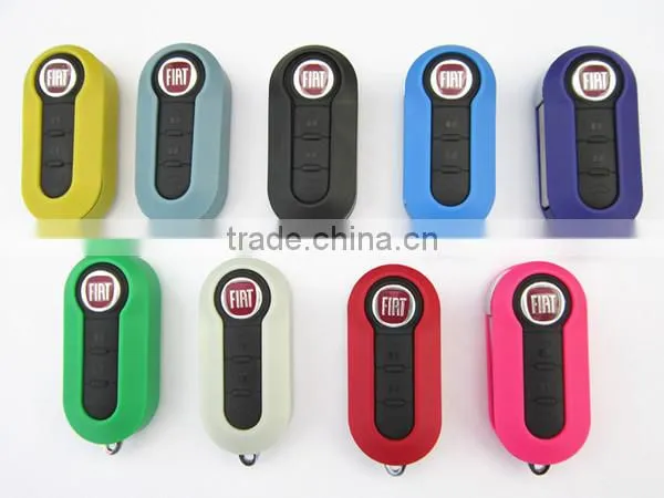 Okeytech Fiat 500 Remote Car Key Shell Cover Color for Replacement Oldromote Fiat 500 Key Shell Cover photo-3
