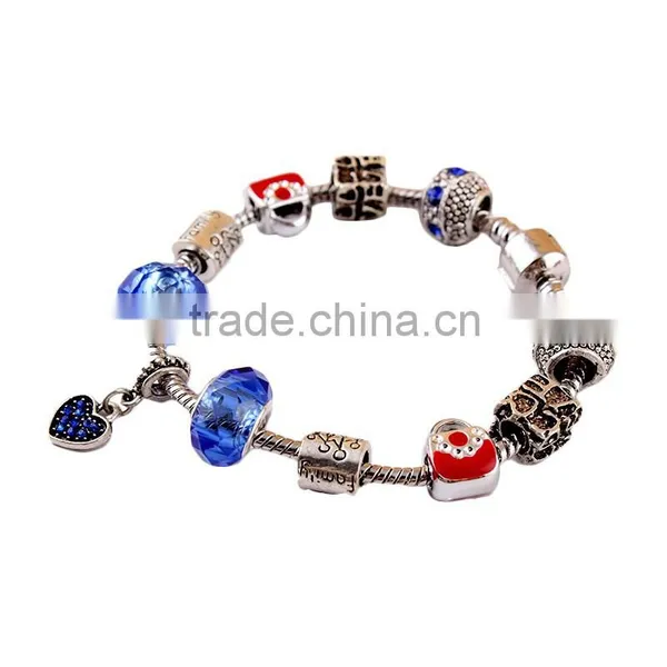 2015 Hot Selling New Trendy Colorful Zinc Alloy Murano Bead Bracelet for Sale photo-2