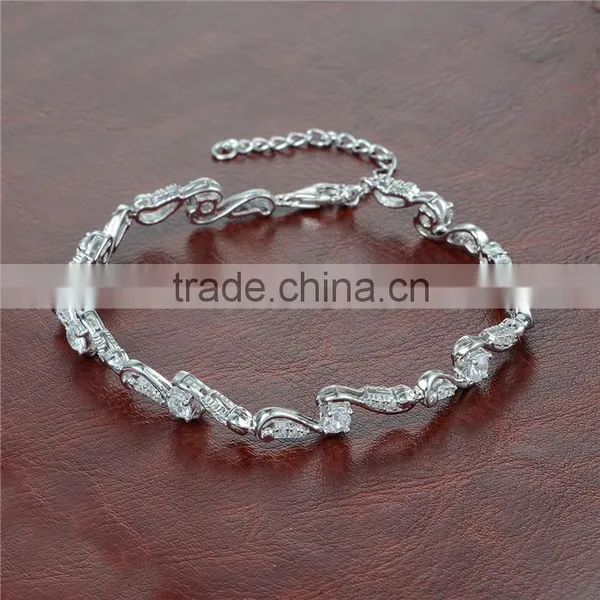 Beautiful Hotsale High Quality Handmade Tennis Bracelets With White AAAA CZ Stones photo-5