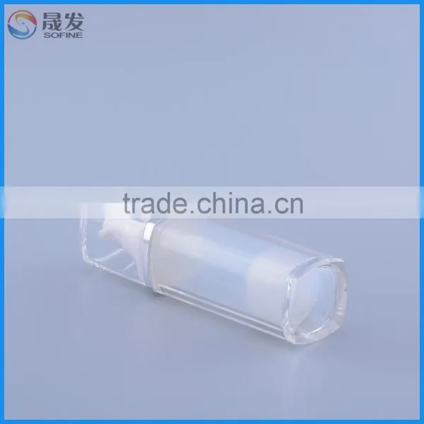 New Type 50ml Plastic Airless Bottle With Pump Dispenser Transparent Cap photo-4