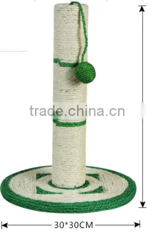 BSCI QQ-pet Factory Hot Cat Scratching Post Green Sisal Cat Tree Toy photo-2