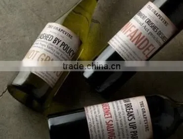 Gold Embossed Label Sticker, Metal Wine Sticker Label Famous Wine Label photo-5
