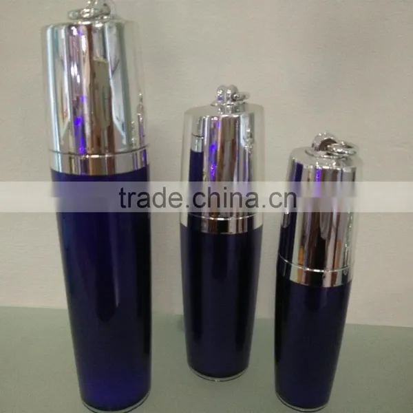 30/60/100ml Round Acrylic Lotion Bottle With a Ring on Cap, Personal Care Lotion Bottle JS-AN01