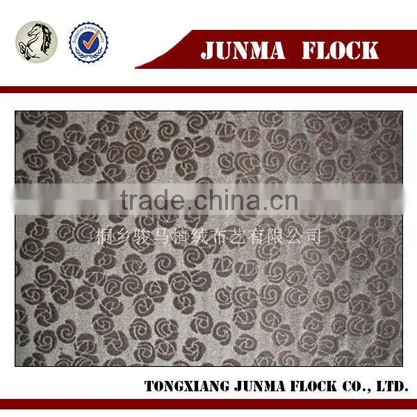 Red Flower Pattern Flocking Sofa Fabric Flocked Upholstery Sofa Fabric photo-4