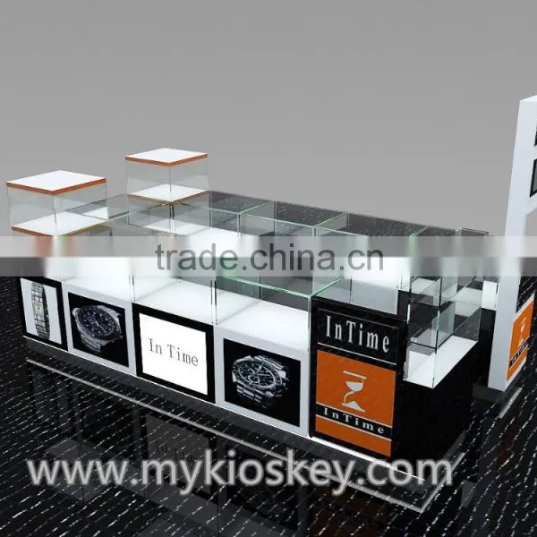Fashion Wooden Watch Kiosk for Watch Display Stand Shop Interior Design photo-2