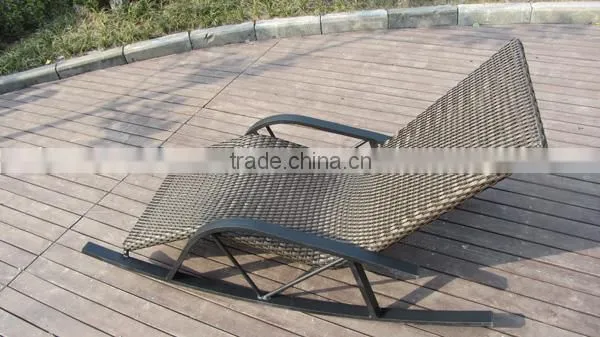 Garden Wicker Rocking Lounge Chair For Sale photo-4