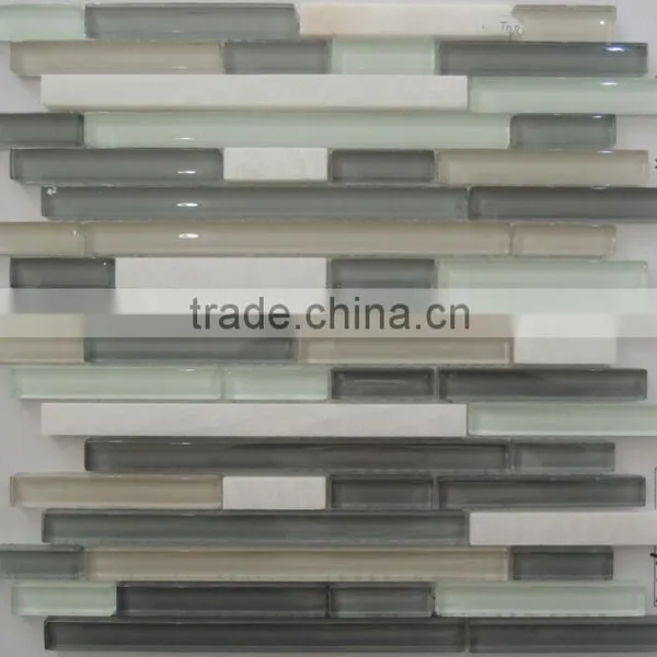 Microcrystal Glass Mix Stone Mosaic Tile 14BS45 photo-5