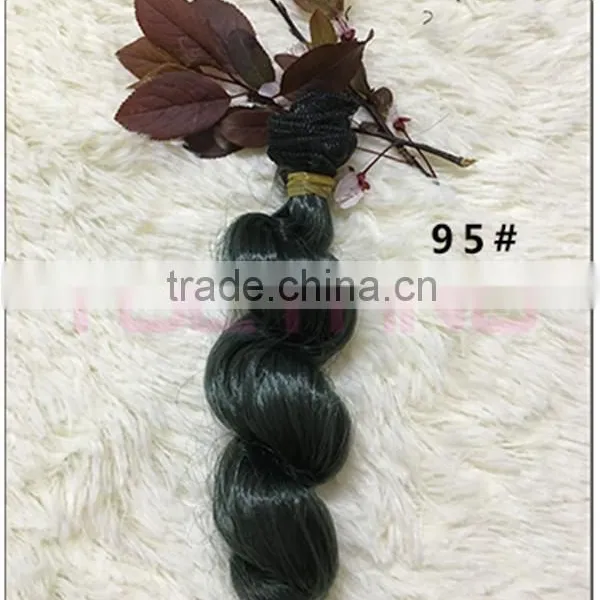 Cheap Heat Resistant Synthetic Blonde Kinky Curly Hair Weft for DIY Doll Hair Wig photo-6