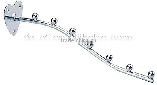 Popular Silver Metal Wall Mounted Display Hook for Clothes Display TE04 photo-2