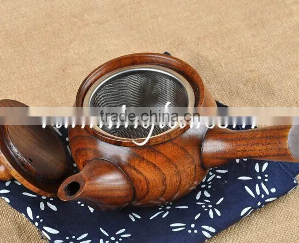 Unique Wooden Japanese Style Teapot photo-2