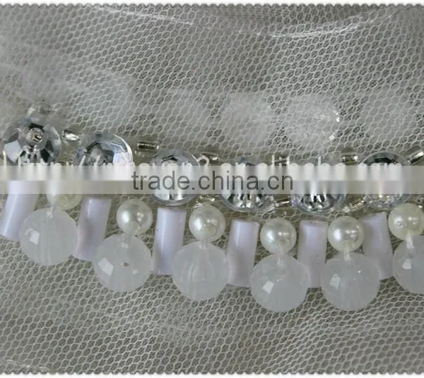 Latest Design Crystal Rhinestone Beaded Collars, Handmade Elegant Rehinestone Beaded Necklace photo-3