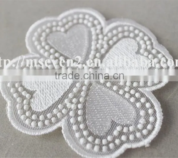 2016 Newest Design Black and White Embroidery Neck Lace Neck Patch Flower Pot Stands Designs photo-4