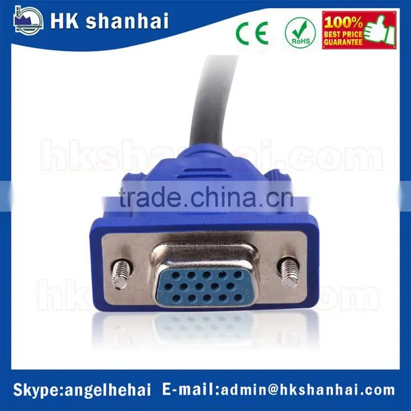 High Quality Adapter 15 Pin 1 Vga Male to 2 Vga Female Vga Monitor Y Splitter Cable for Computer pc Laptop photo-3