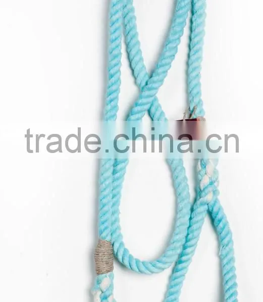 Heavy Duty Climbing Rope Dog Leash Safety Rope dog leash: Small sea foam dyed cotton rope leash