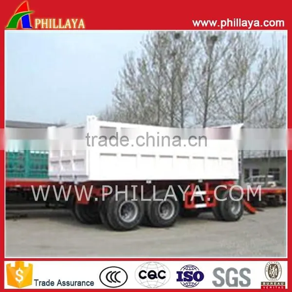 30 Tons Drawbar Full Type Dump Cargo Box Tipper Trailer With Draw Bar photo-2