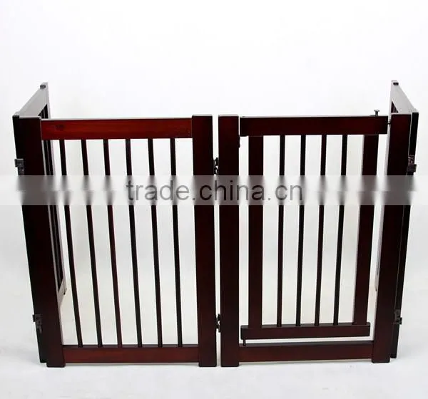 New Design Foldable Wooden Pet Gate Dog Fence photo-4