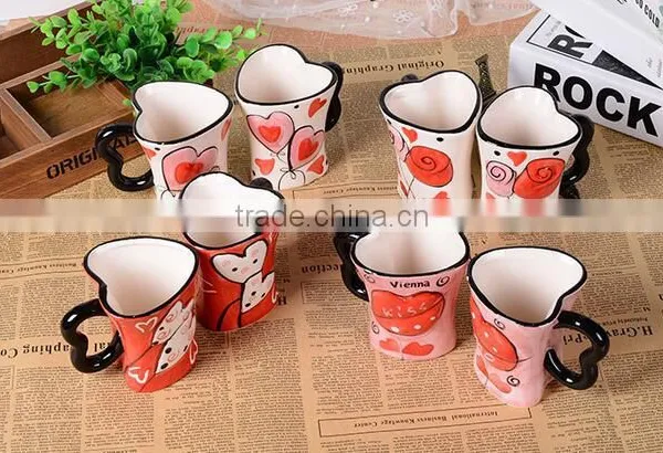 250ml Love Ceramic Couple Mug With Full Wrap Decal Printing photo-2