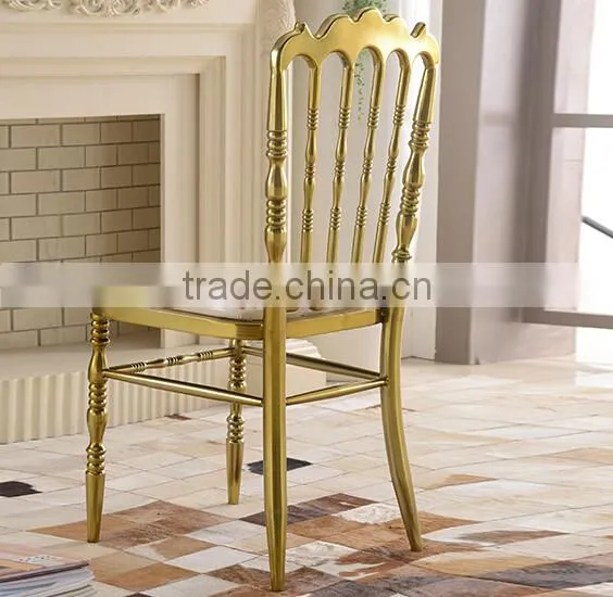 Quality Polished Champange Gold Stainless Steel Luxury Modern Chiavari Chair LQ-SSC001C photo-3