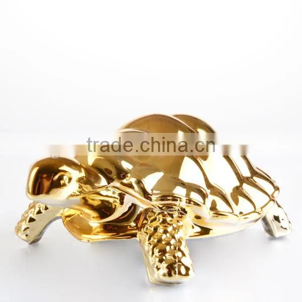 The Family Decorates Plating Gold Glass Artware Tortoise photo-3