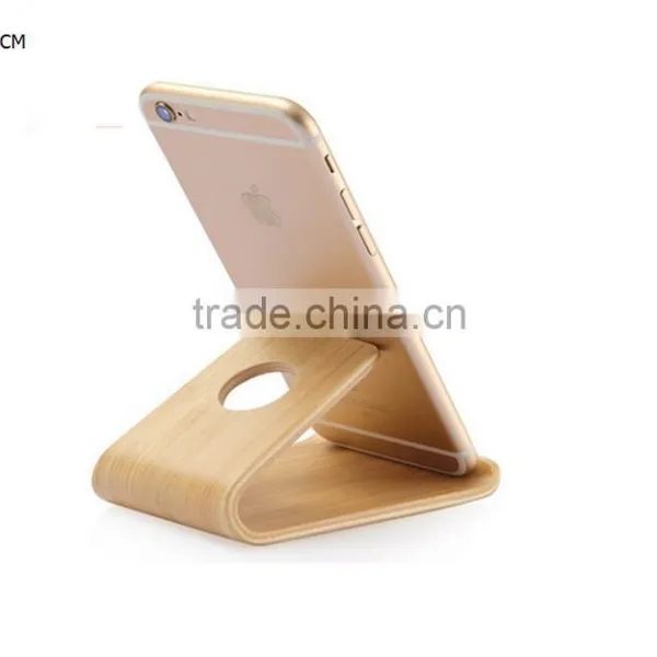 Black Walnut Wooden Table Stand Desktop Phone Holder photo-3