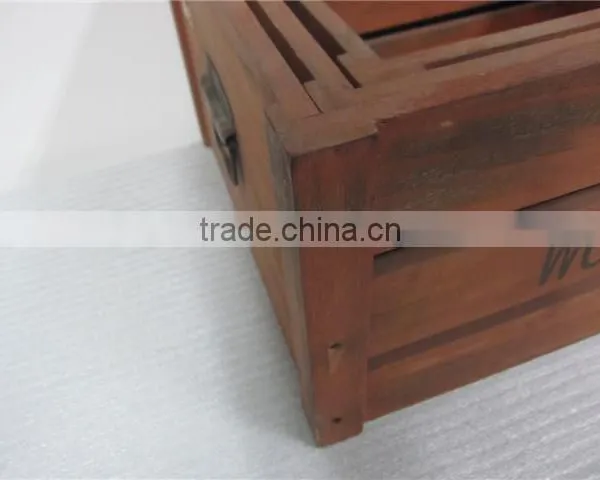 Unfolding Paulownia Wooden Crate for Bottles Egg Fruit photo-4