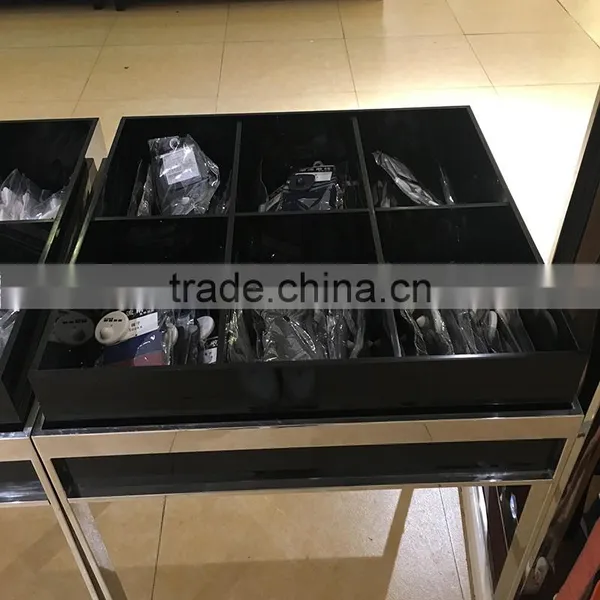 6 Grid Black Acrylic Socks Storage Box photo-4