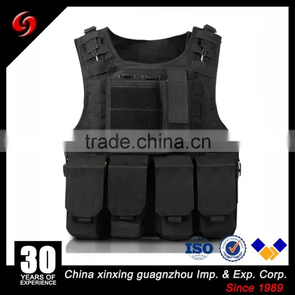 Tactical Molle Military Paint Ball Polyester Quick Release Black Khaki Army Vest photo-3
