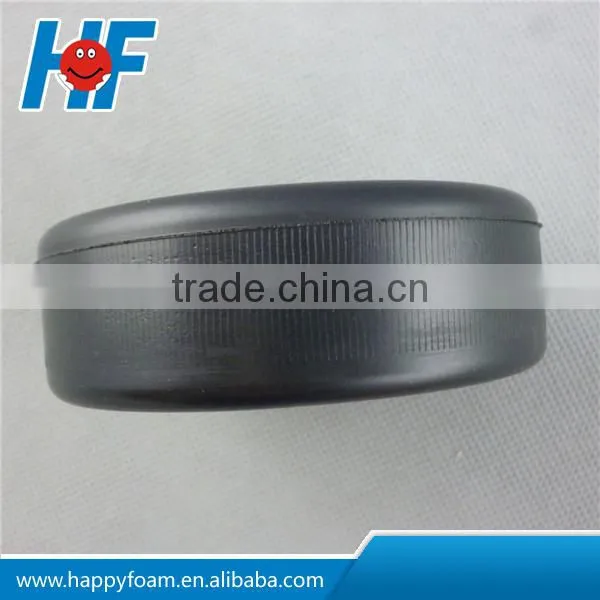 Black PU Raw Material Custom Logo Printed Ice Hockey Puck Ball for Relieve Stress photo-2