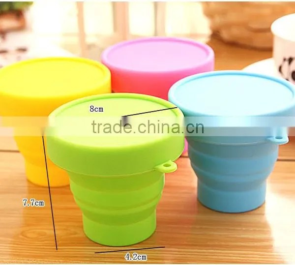 The Silicone Collapsible Outdoor Folding Cup Retractable Drinking Water Cup photo-6
