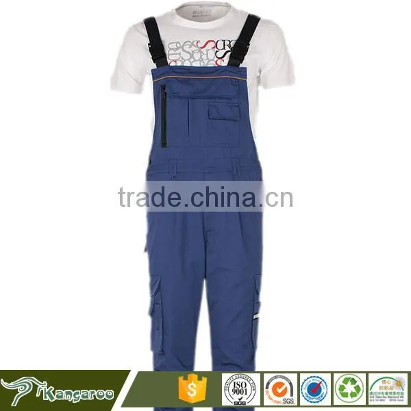 Cotton Fabric Blue Wear Rough Workwear Pants photo-2