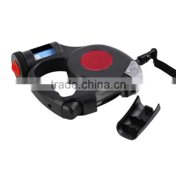 4.5M Automatic Dog Lead Retractable Dog Leash Pet Traction Rope Chain Harness Dog Collar Pet Products 3 LED Lights Garbage Bag photo-4