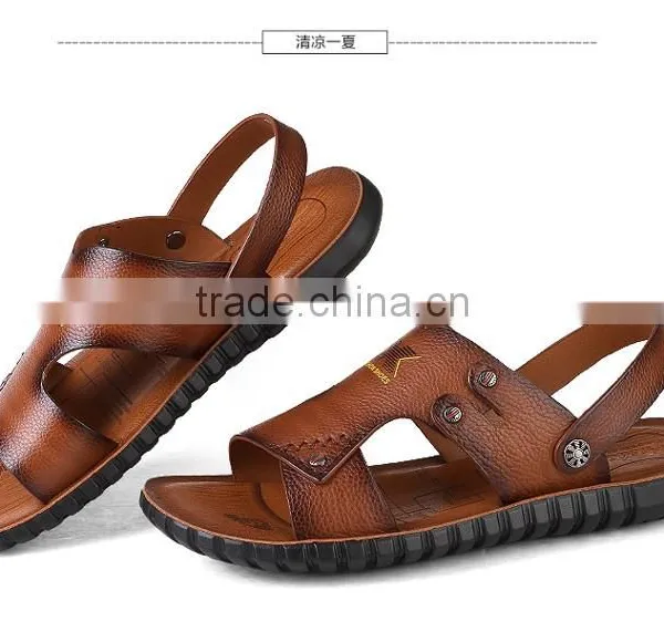 Good Quality Summer Kids Leather Sandals for Boys Girls, Children Beach Genuine Leather Sandals Shoes photo-3