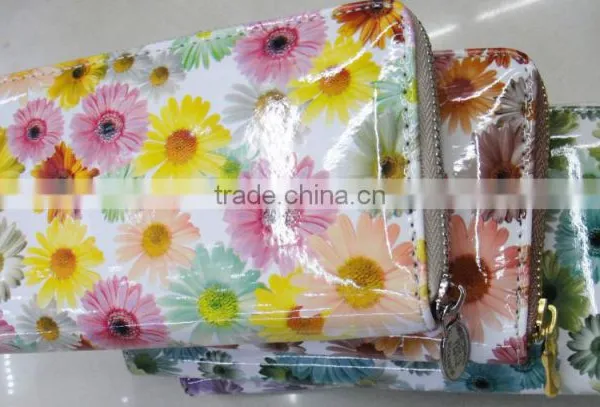 2016 Hot Pvc Leather Latest Wallet With Floral Printing photo-6