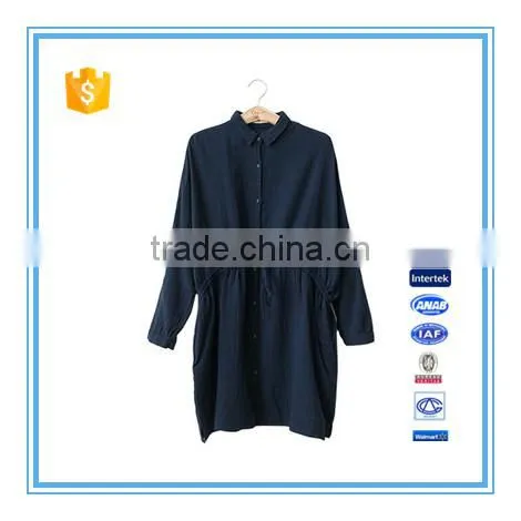 Spring And Summer Long Sleeves Double Layer Cotton Long Women Shirt photo-2