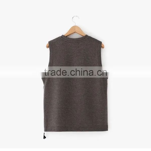 2016 Men's French Terry Vest Autumn Winter Tank Top for Gentlemen Thick Vest for Wiinter photo-4