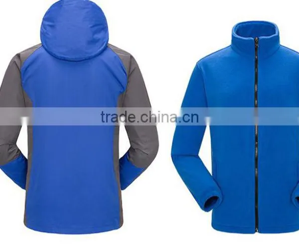 2017 Custom Printing Low MOQ Men Outdoor Sports Long Sleeve Waterproof 3-in-1winter Jackets photo-6