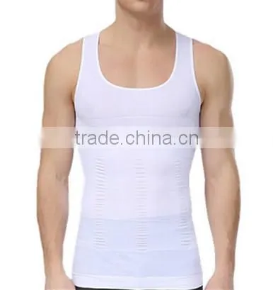 Men's Compression Tank Top Seamless Stomach Shaper Slimming Vest Shirts photo-2
