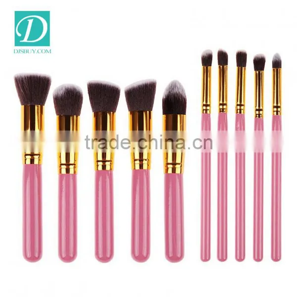 Black Wood Oval Handle Makeup Brushes photo-5