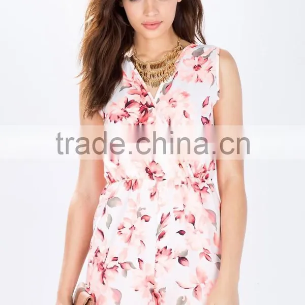 Surplice Top High-waist Shorts Beautiful Printing Baby Romper photo-2