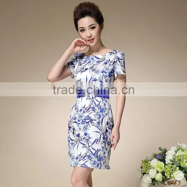 Latest Fashion Dresses High Quality Middle Aged Women Dresses photo-2