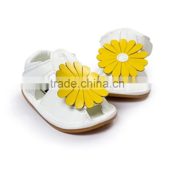Sum Flower Cute Baby Shoes, Soft Feel High Quality PU Leather Baby Sandals photo-4
