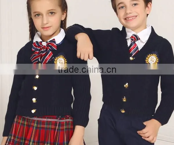 Autumn Fitted Slim Long Sleeves Cardigan School Sweater
