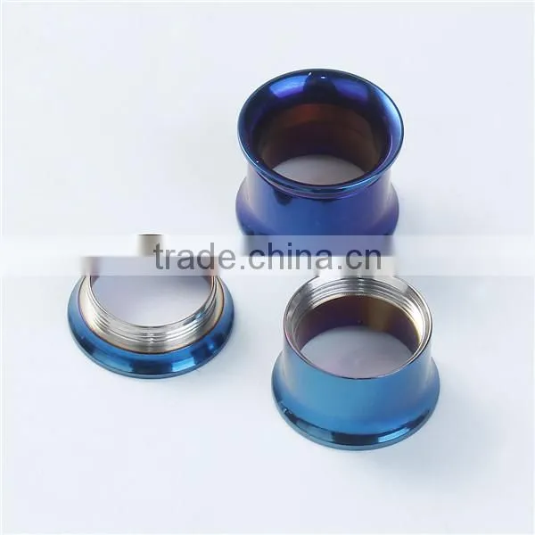 14mm Stainless Steel Ear Stretcher Expander Cylinder Blue Cheap Ear Gauge Plugs photo-3